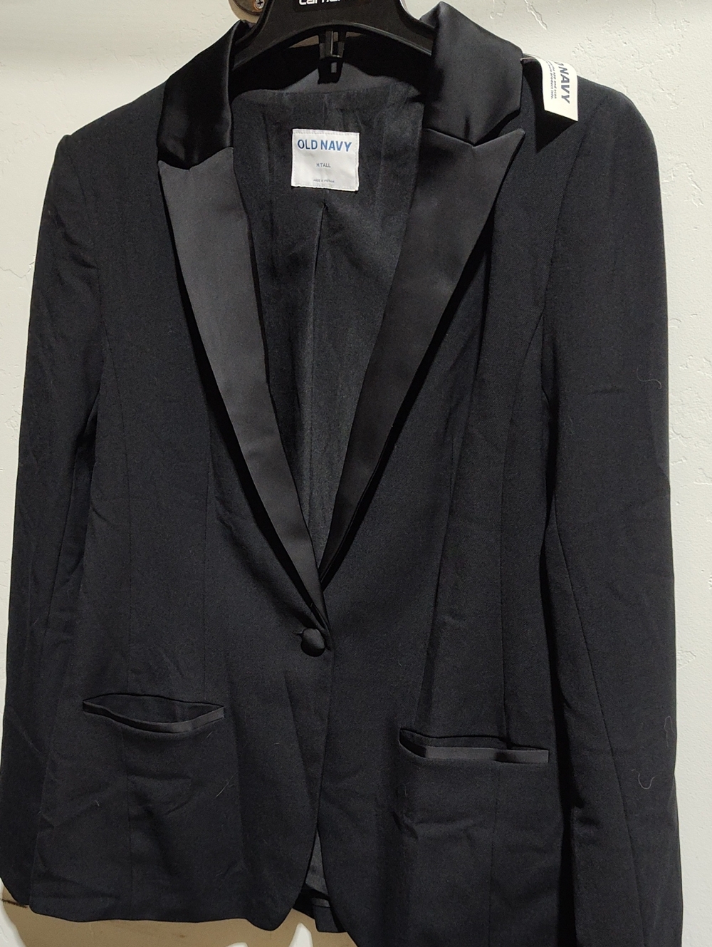 Old Navy Women's Black Satin Lapel Blazer-nwt M Tall